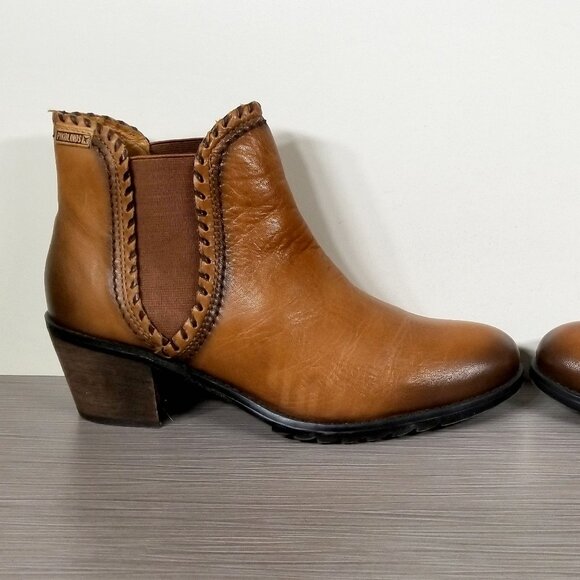 Pikolinos Andorra Chelsea Ankle Boots, Brandy Leather, Womens Size 6.5-7 US / 37 - Picture 6 of 11
